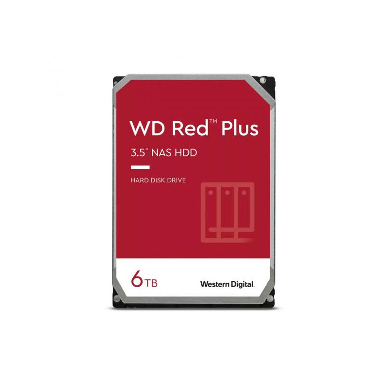 Western Digital Red Plus WD60EFPX disco rigido interno 6 TB 5400 Giri/min 256 MB 3.5 Serial ATA III (WD HD3.5 SATA3 6TB WD60EFP