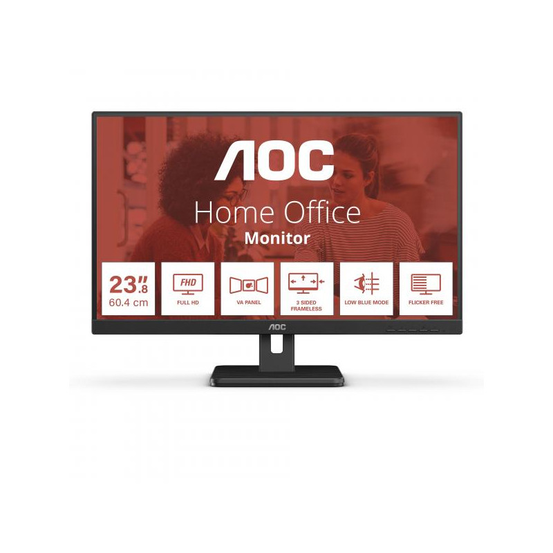 AOC 24E3UM Monitor PC 61 cm [24] 1920 x 1080 Pixel Full HD Nero (24E3UM)