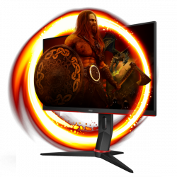 AOC G2 Q24G2A/BK LED display 60,5 cm [23.8] 2560 x 1440 Pixel Quad HD LCD Nero, Rosso (AOC Q24G2A/BK Gaming sk?rm - 24 IPS 1)